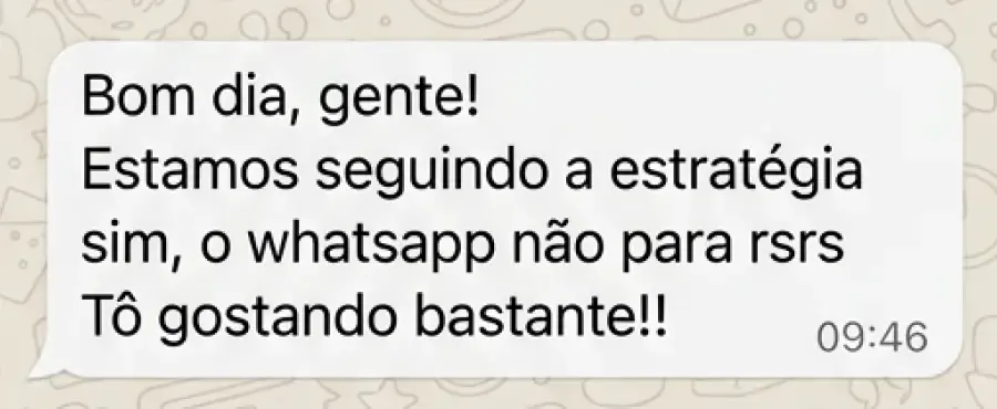 Depoimento de cliente (print 6 de 9)