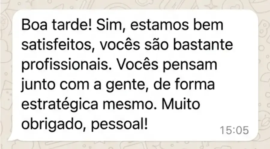 Depoimento de cliente (print 2 de 9)