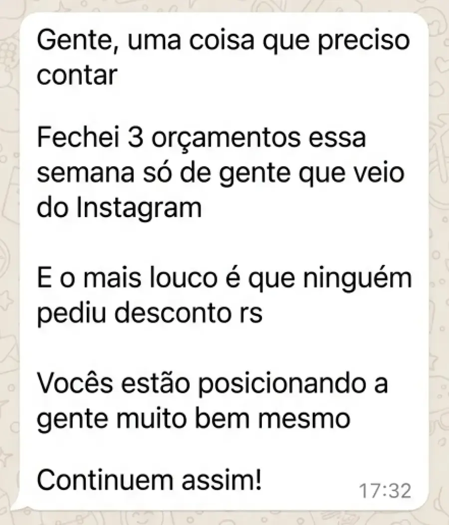 Depoimento de cliente (print 8 de 9)