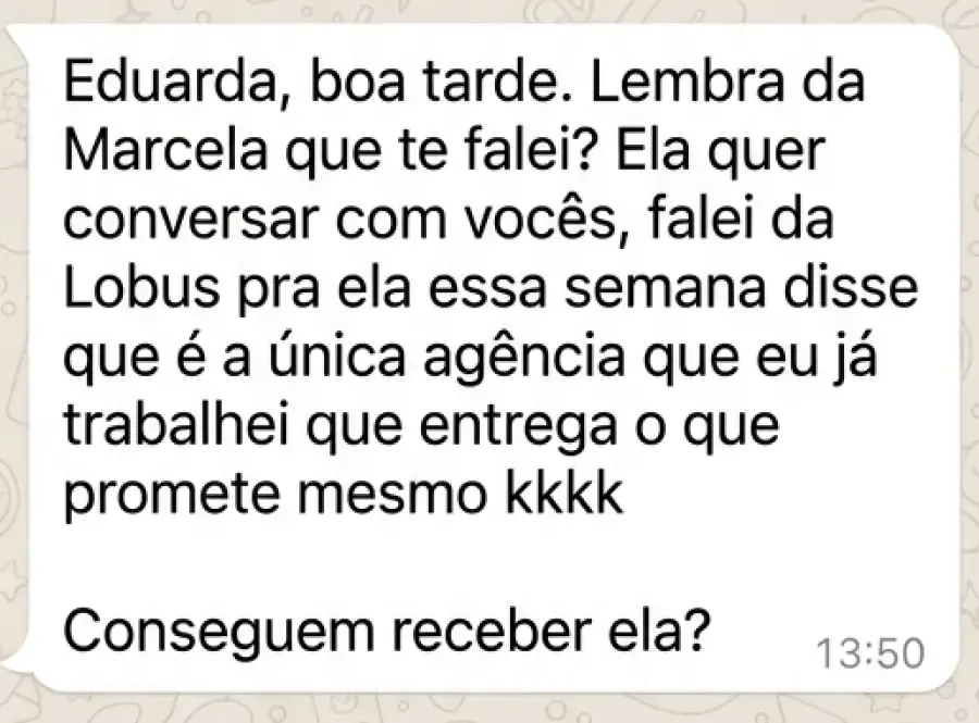 Depoimento de cliente (print 3 de 9)